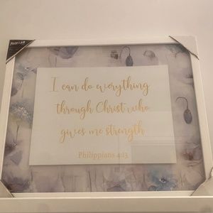 White Frame with Bible Verse